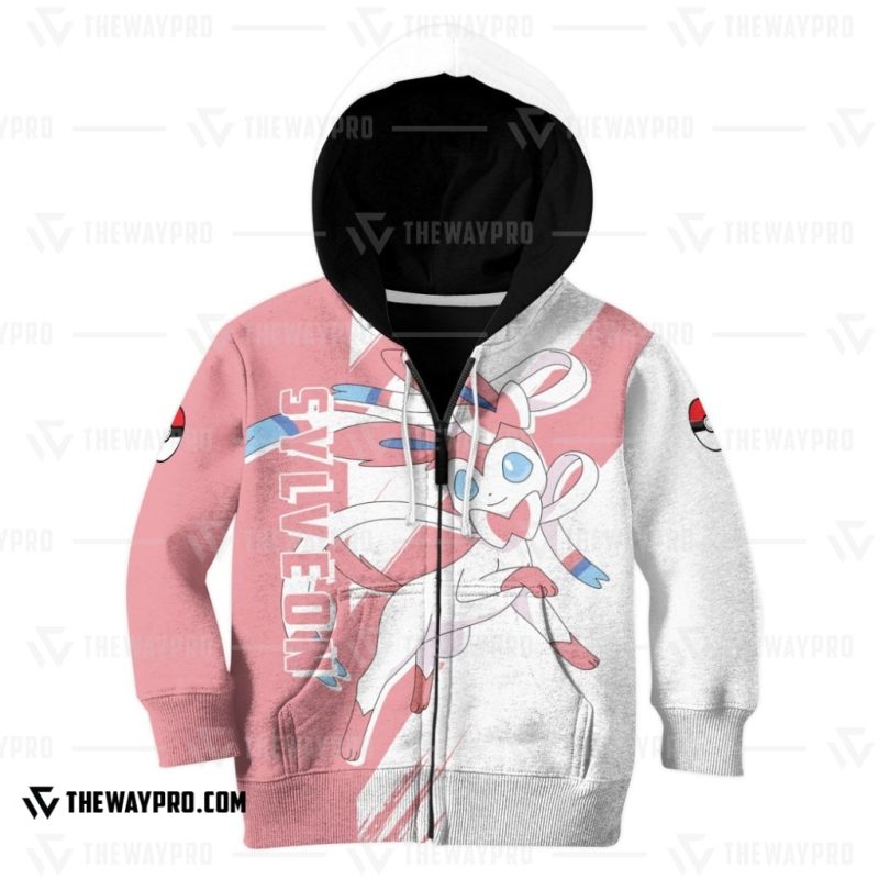 Pokemon Hoodie Meisjes Kids Game Geschenken Sylaveon Lila Jumper Trui 13-14 jaar
