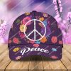 Hippie Life Peace Symbol All Over Printed Classic Cap
