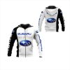 Subaru Racing Black – White 3D Hoodie